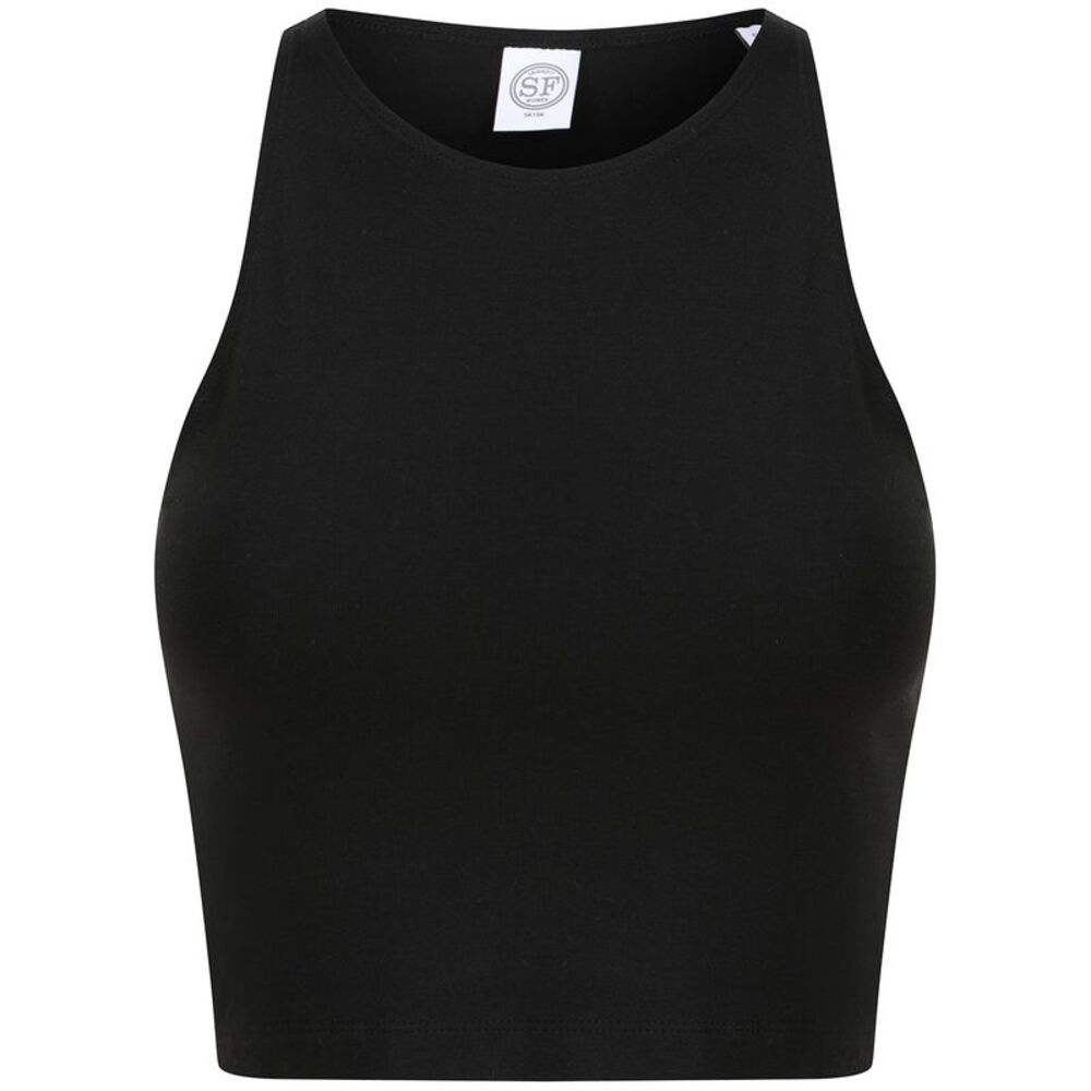SF Womens/Ladies Crop Top / Black